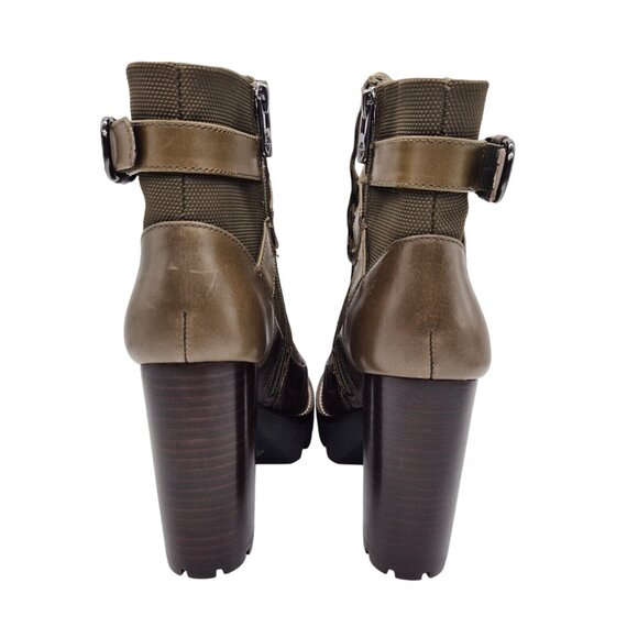 Antonio Melani Women's Booties Platform Ankle Boots Size 6 M Green Olive (701) - Picture 5 of 11